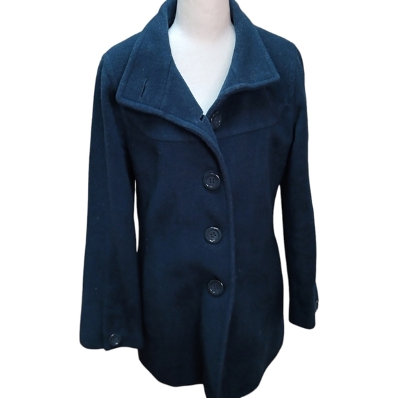 LARRY Levine Vintage Peacoat wool/poly blend Size Small - Picture 1 of 8